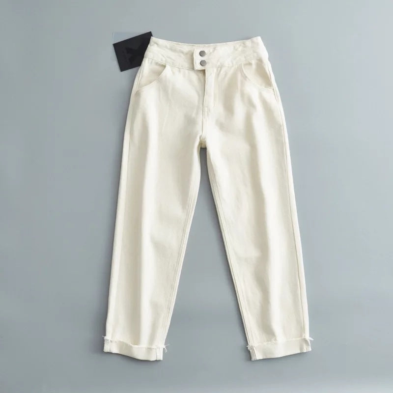 New High-Waist Women's Trousers Harem Curled Trousers