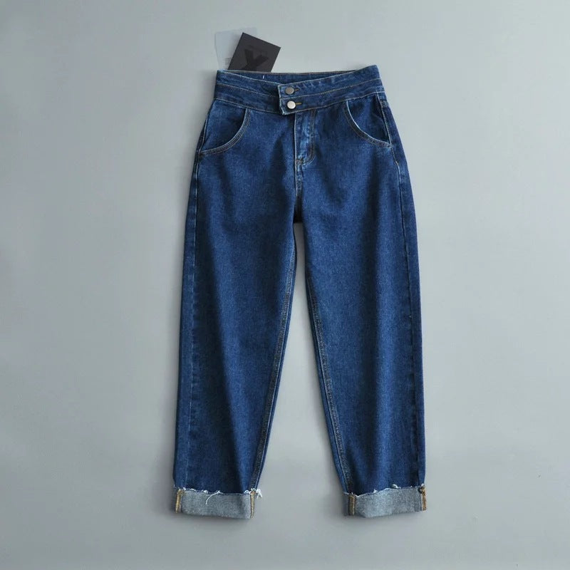 New High-Waist Women's Trousers Harem Curled Trousers