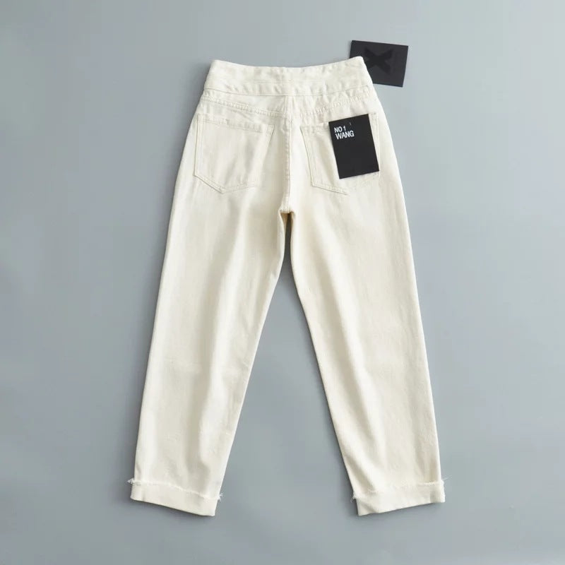 New High-Waist Women's Trousers Harem Curled Trousers