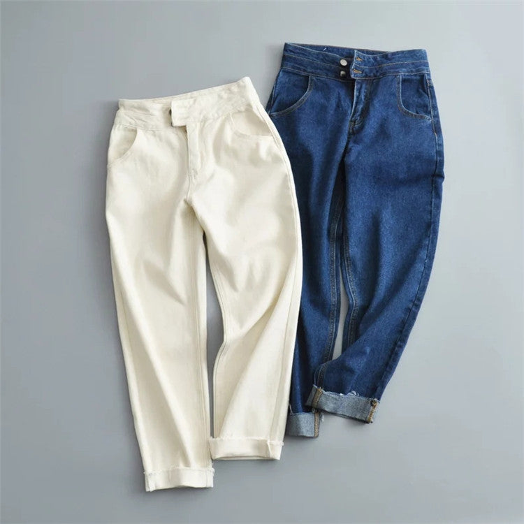 New High-Waist Women's Trousers Harem Curled Trousers