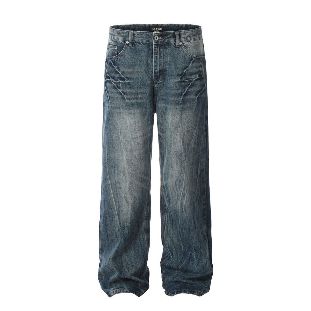 American Retro Lightning Blue Straight Jeans