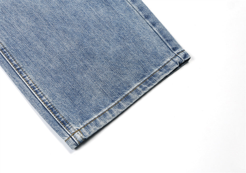 Fashion Washing Gradient Wide-leg Jeans Men