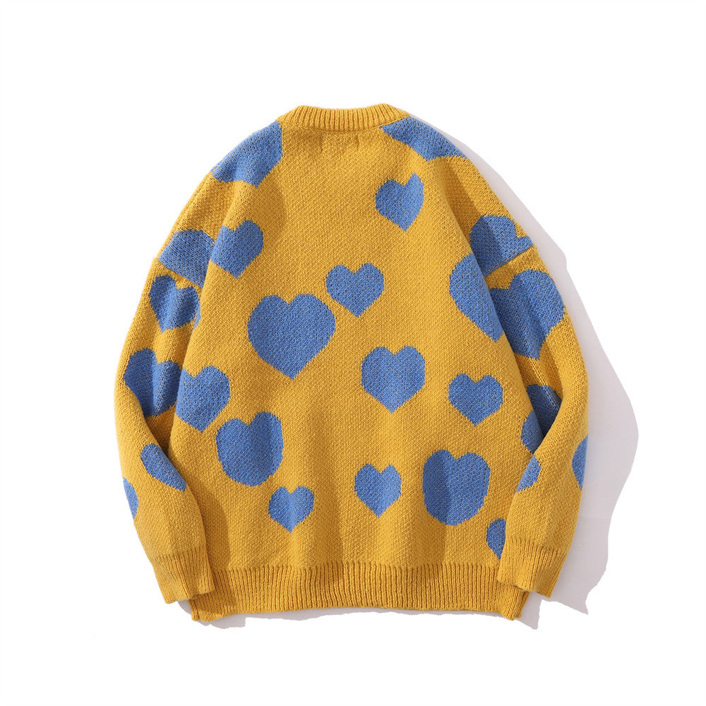 Heart Full Jacquard Sweater Men