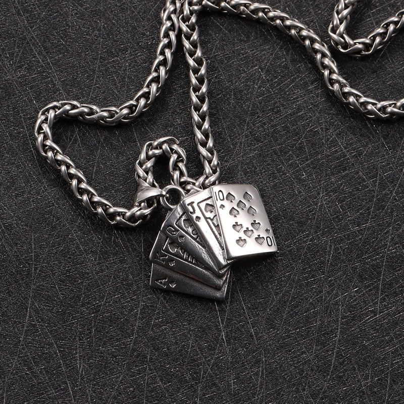 Men's Necklace Titanium Pendant Personality Punk Hipster