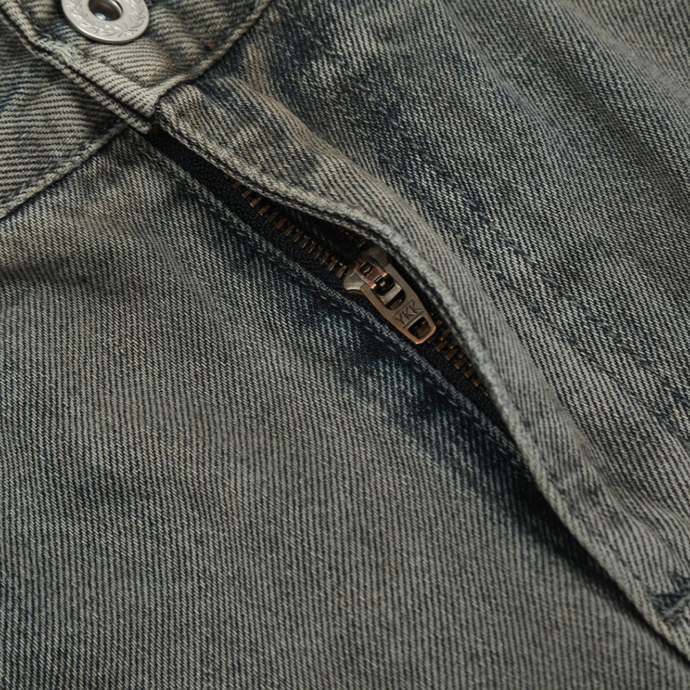 Punk Old Wash Loose Denim Trousers