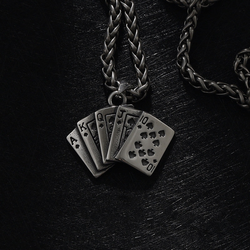 Men's Necklace Titanium Pendant Personality Punk Hipster