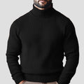 Knitted High-neck Long-sleeve Zip-up Sweater