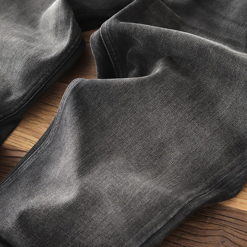 Denim Cotton Men's Heavy Black Denim Jeans