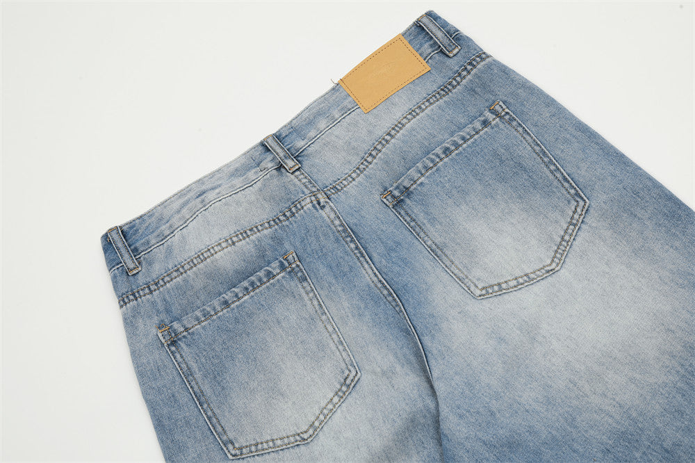 Fashion Unique Gradient Denim Men Trousers
