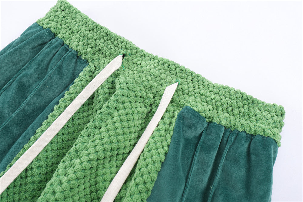 Loose Drawstring Straight-leg Trousers Wide-leg Trousers